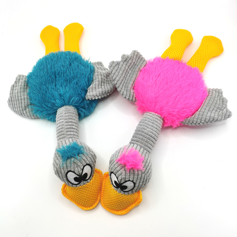 اردک اسباب بازی مخمل دار سه Squeakers
